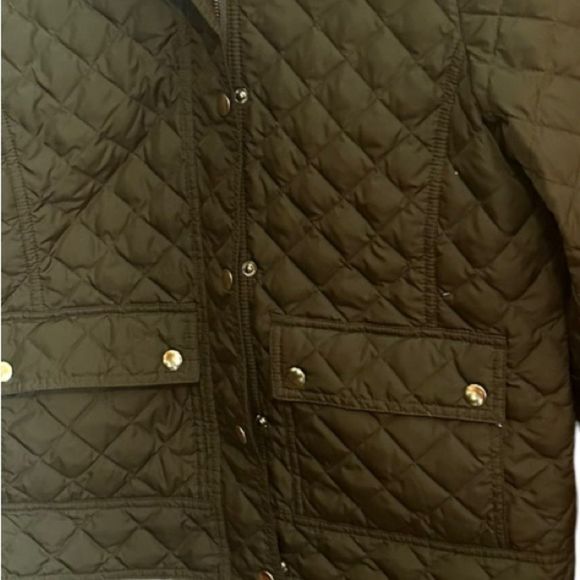 J. Crew Quilted Jacket With Brown Corduroy Collar Size Small - Picture 5 of 10